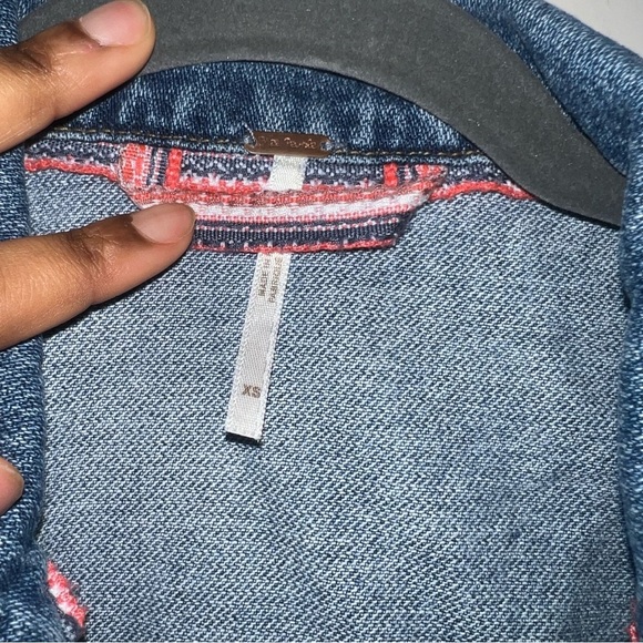 Free People Indigo Blue Ramona Denim Trucker Jacket - Picture 6 of 11